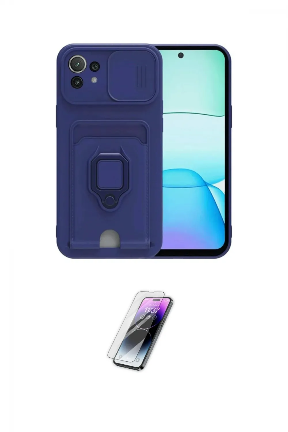ieg™ Mİ 11 Lite Kılıf Vadi Form Prime - Şeffaf Pasifik Cam Ekran Koruyucu