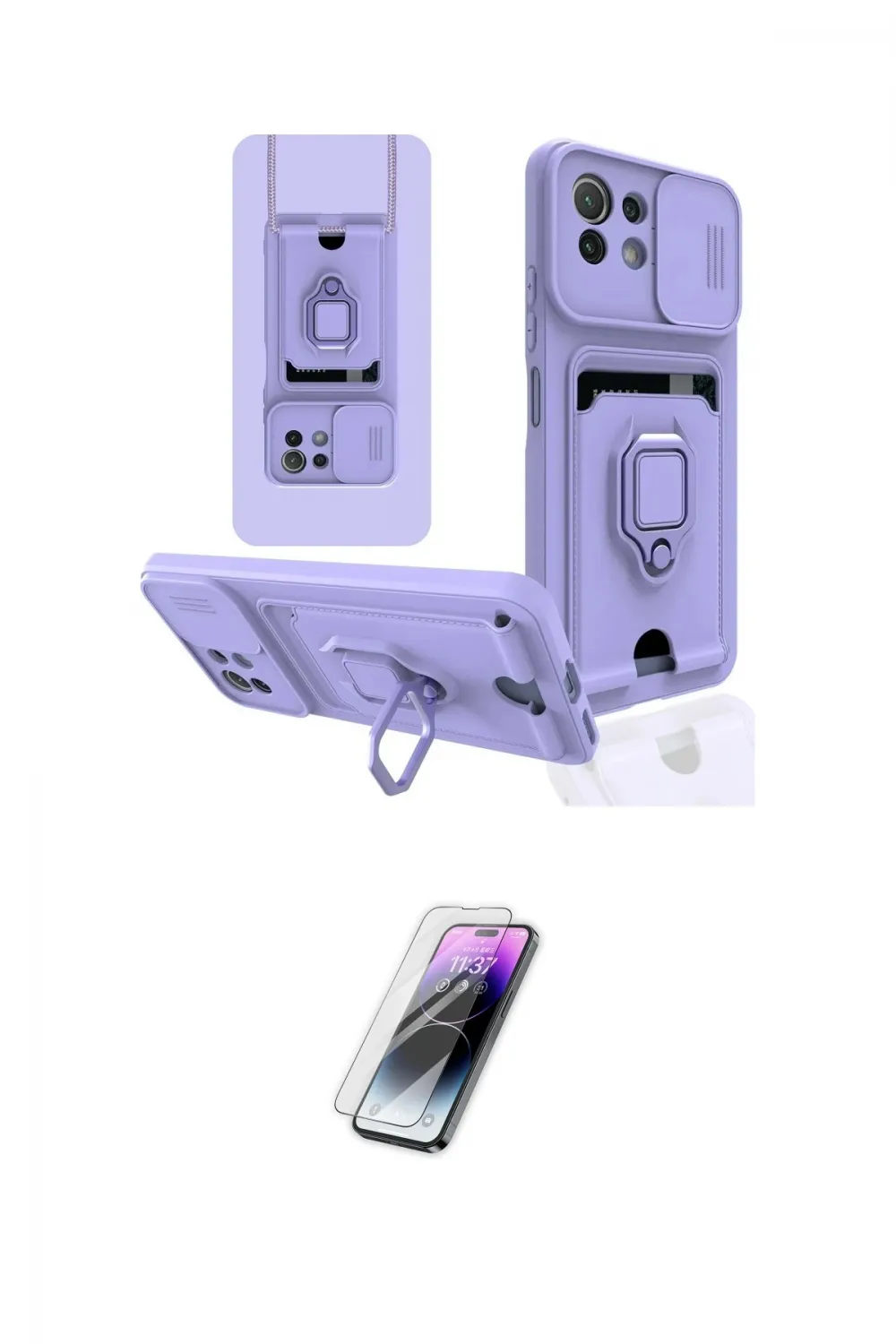 ieg™ Mİ 11 Lite Kılıf Vadi Form Prime - Şeffaf Pasifik Cam Ekran Koruyucu