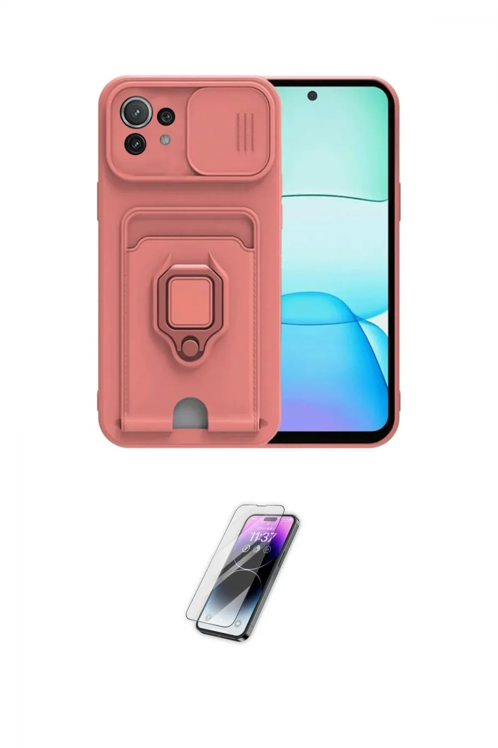 ieg™ Mİ 11 Lite Kılıf Vadi Form Prime - Şeffaf Pasifik Cam Ekran Koruyucu