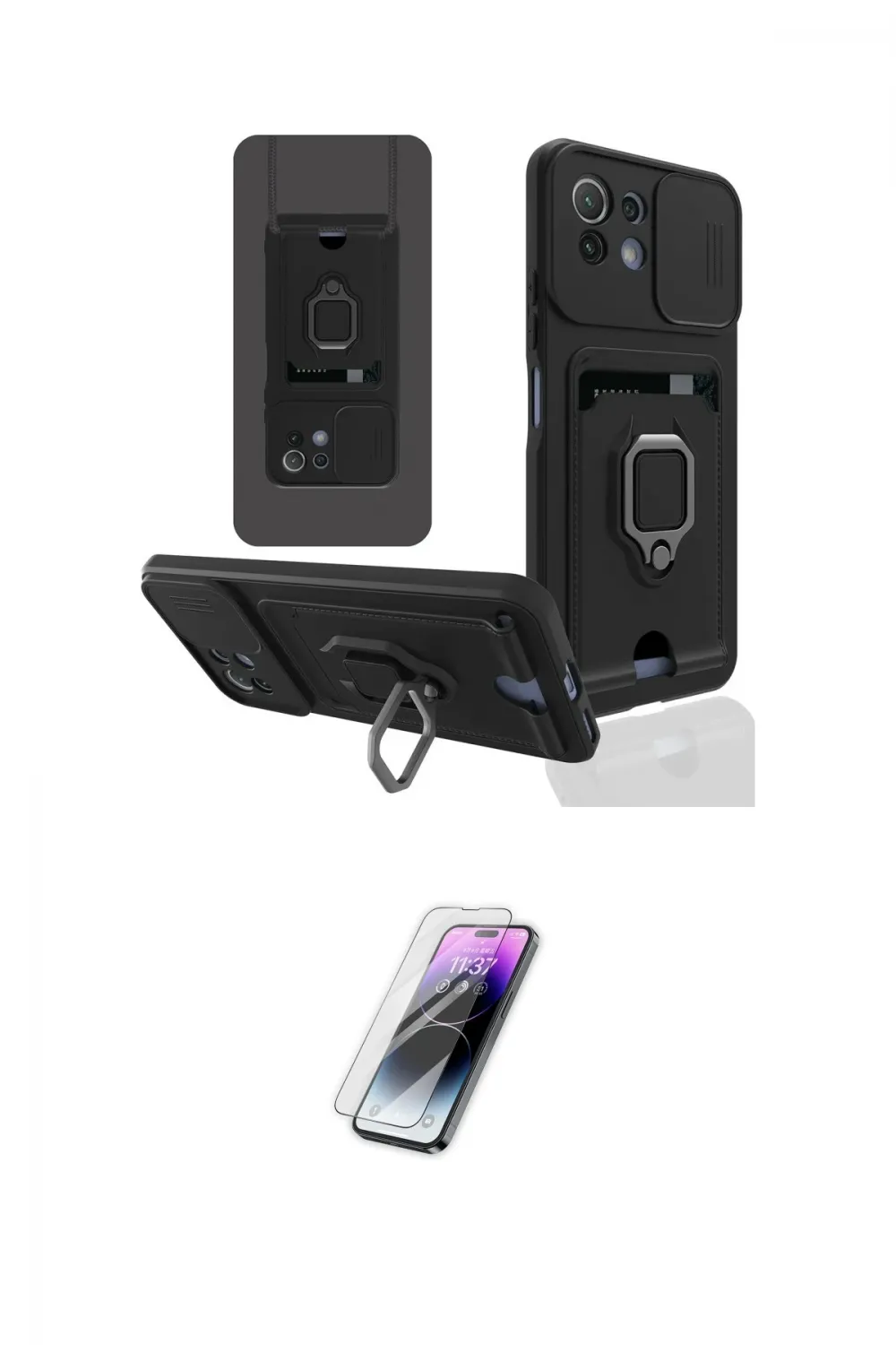 ieg™ Mİ 11 Lite Kılıf Vadi Form Prime - Şeffaf Pasifik Cam Ekran Koruyucu