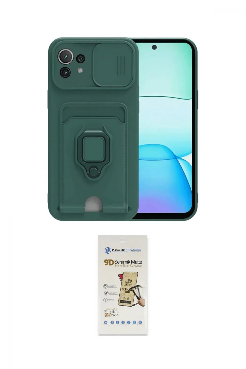 ieg™ Mİ 11 Lite Kılıf Vadi Form Prime - Siyah Mat Seramik Nano Ekran Koruyucu