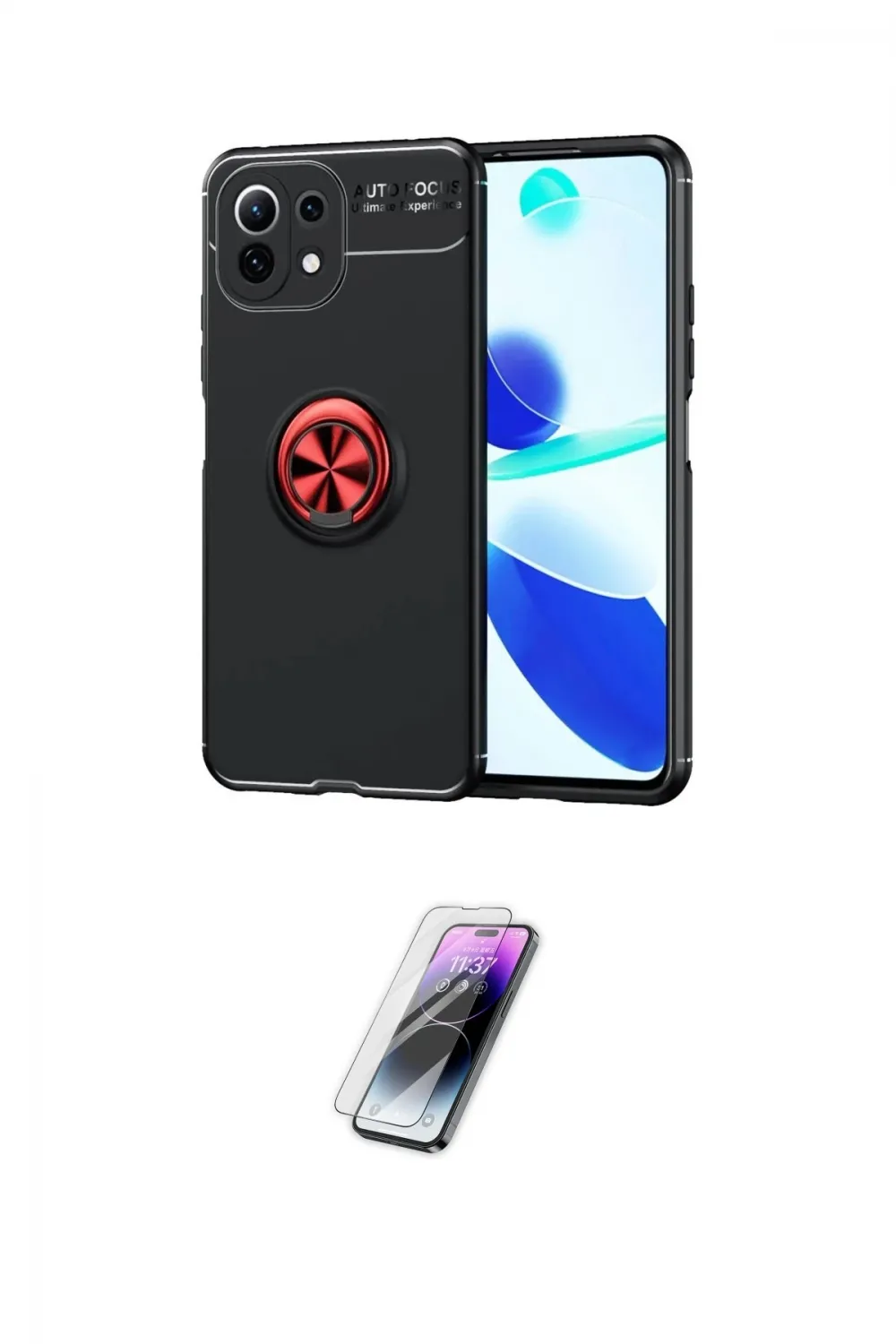 ieg™ Mİ 11 Lite Kılıf Yankı Form Prime - Şeffaf Pasifik Cam Ekran Koruyucu