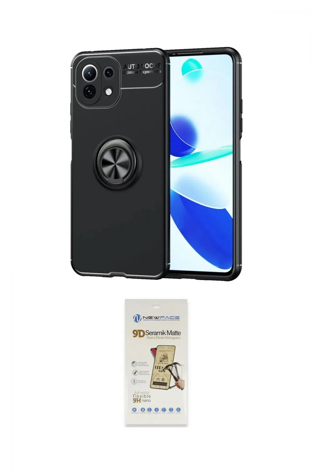 ieg™ Mİ 11 Lite Kılıf Yankı Form Prime - Siyah Mat Seramik Nano Ekran Koruyucu
