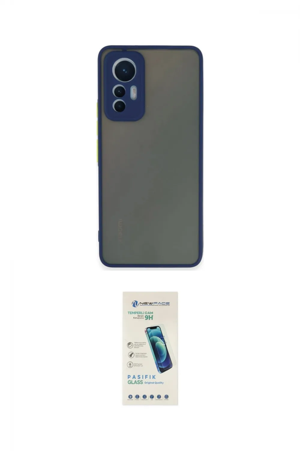 ieg™ Mi 12 Lite Kılıf Ahenk Çizgi Serisi - Şeffaf Pasifik Cam Ekran Koruyucu