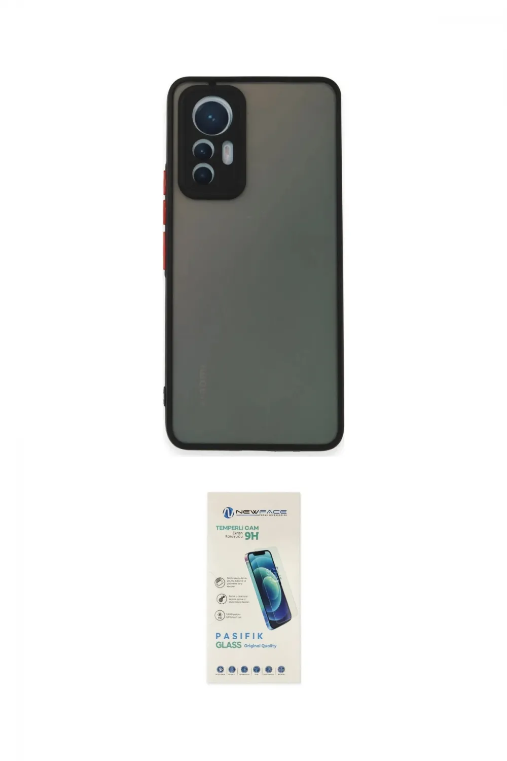 ieg™ Mi 12 Lite Kılıf Ahenk Çizgi Serisi - Şeffaf Pasifik Cam Ekran Koruyucu