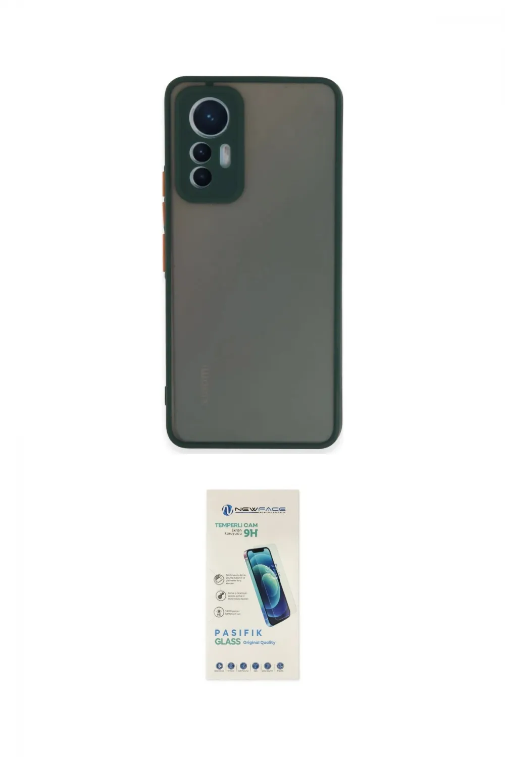 ieg™ Mi 12 Lite Kılıf Ahenk Çizgi Serisi - Şeffaf Pasifik Cam Ekran Koruyucu