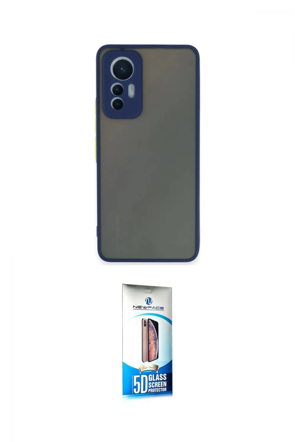 ieg™ Mi 12 Lite Kılıf Ahenk Çizgi Serisi - Siyah 5D Eko Cam Ekran Koruyucu