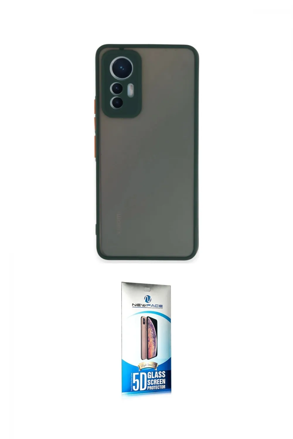 ieg™ Mi 12 Lite Kılıf Ahenk Çizgi Serisi - Siyah 5D Eko Cam Ekran Koruyucu