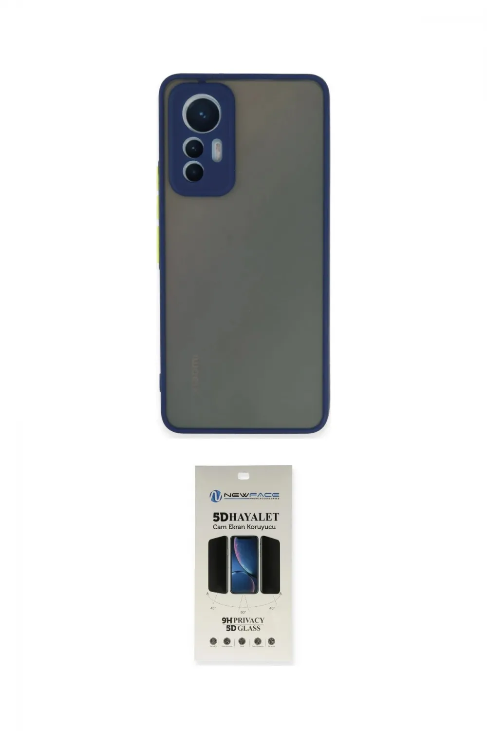 ieg™ Mi 12 Lite Kılıf Ahenk Çizgi Serisi - Siyah 5D Hayalet Cam Ekran Koruyucu