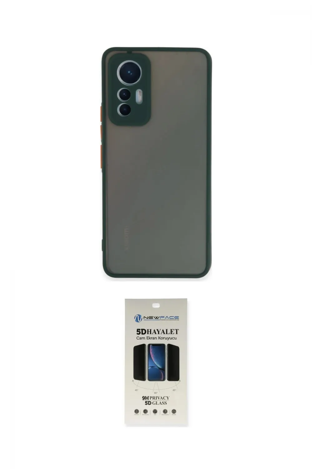 ieg™ Mi 12 Lite Kılıf Ahenk Çizgi Serisi - Siyah 5D Hayalet Cam Ekran Koruyucu