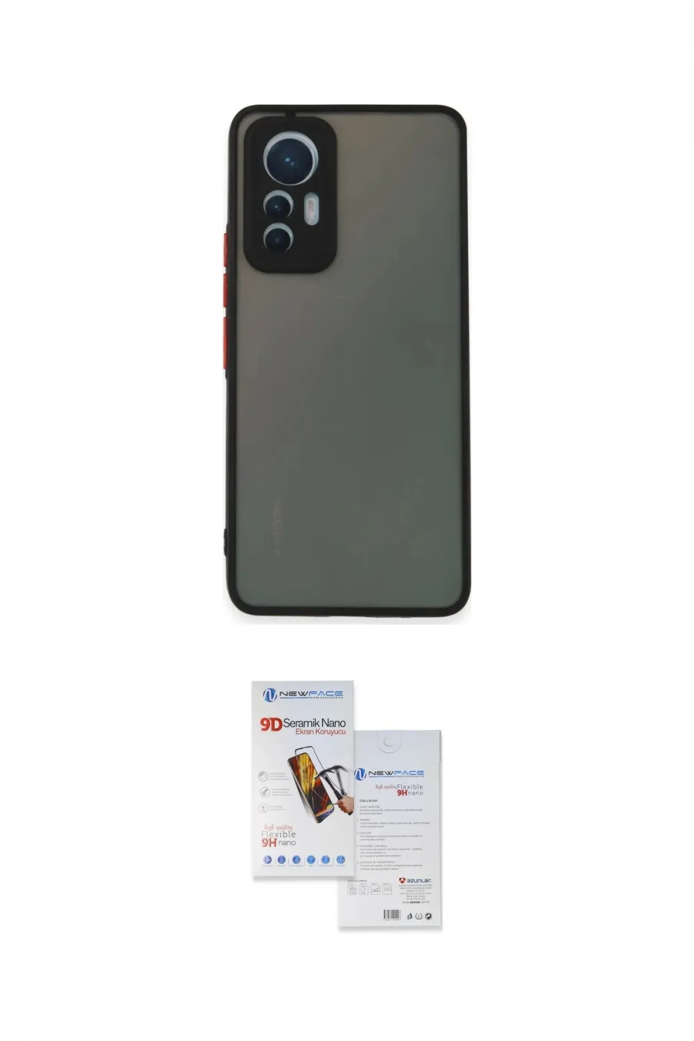 ieg™ Mi 12 Lite Kılıf Ahenk Çizgi Serisi - Siyah Seramik Nano Ekran Koruyucu