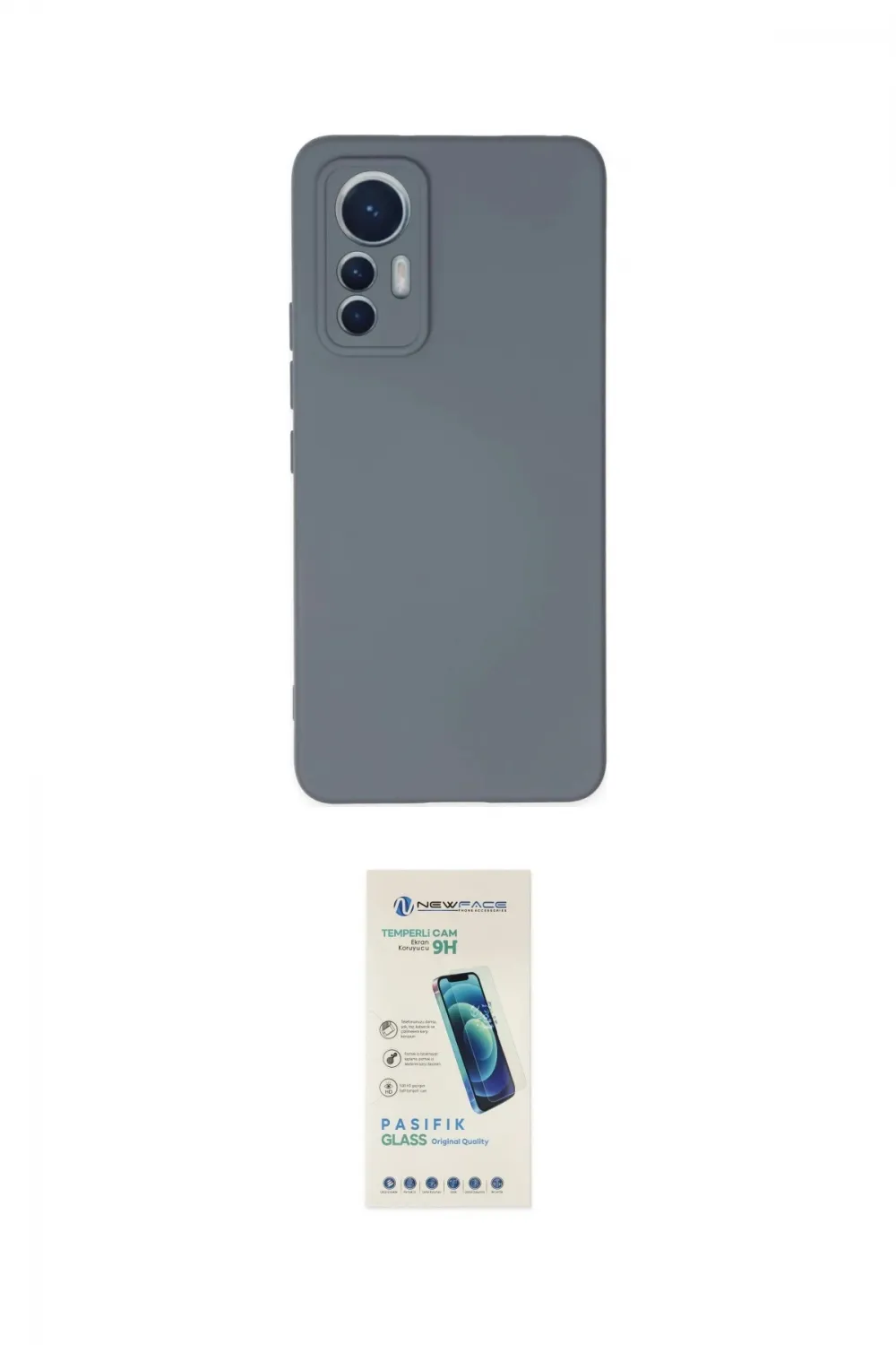 ieg™ Mi 12 Lite Kılıf Ahenk Serisi - Şeffaf Pasifik Cam Ekran Koruyucu