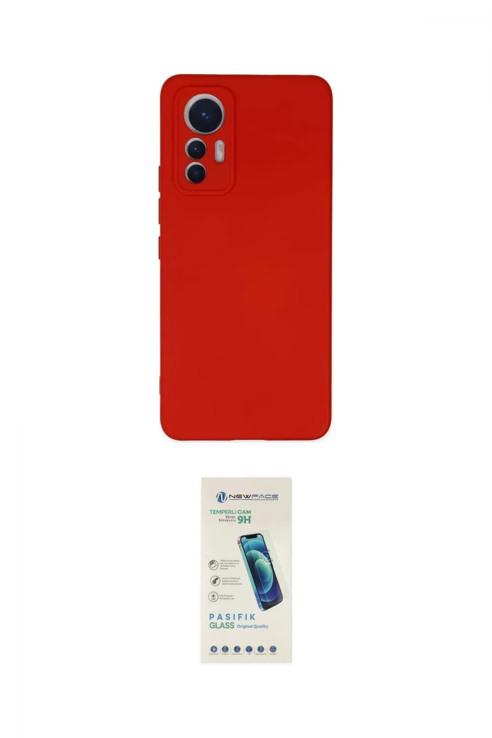 ieg™ Mi 12 Lite Kılıf Ahenk Serisi - Şeffaf Pasifik Cam Ekran Koruyucu