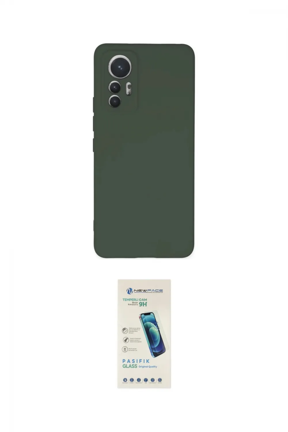 ieg™ Mi 12 Lite Kılıf Ahenk Serisi - Şeffaf Pasifik Cam Ekran Koruyucu
