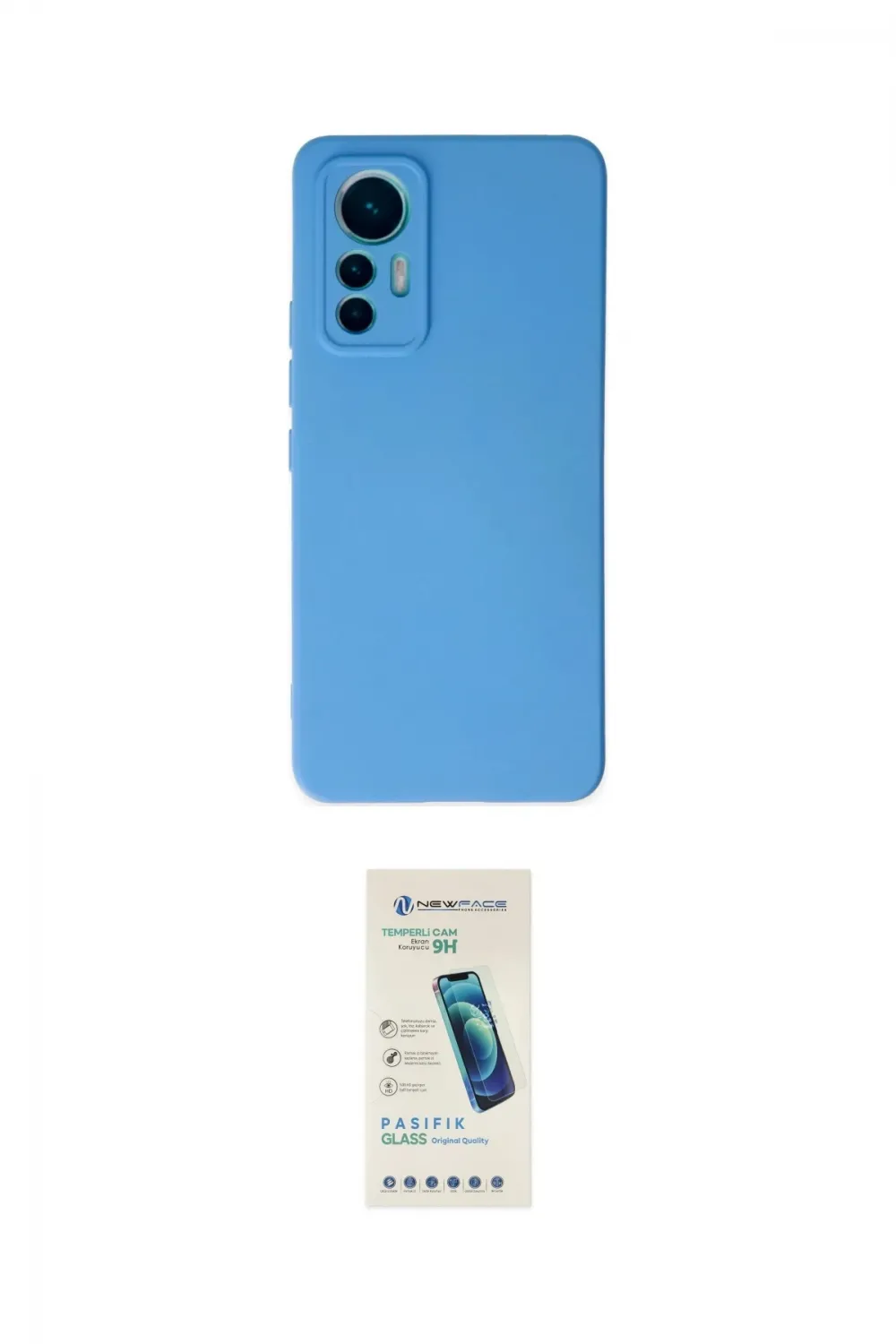 ieg™ Mi 12 Lite Kılıf Ahenk Serisi - Şeffaf Pasifik Cam Ekran Koruyucu
