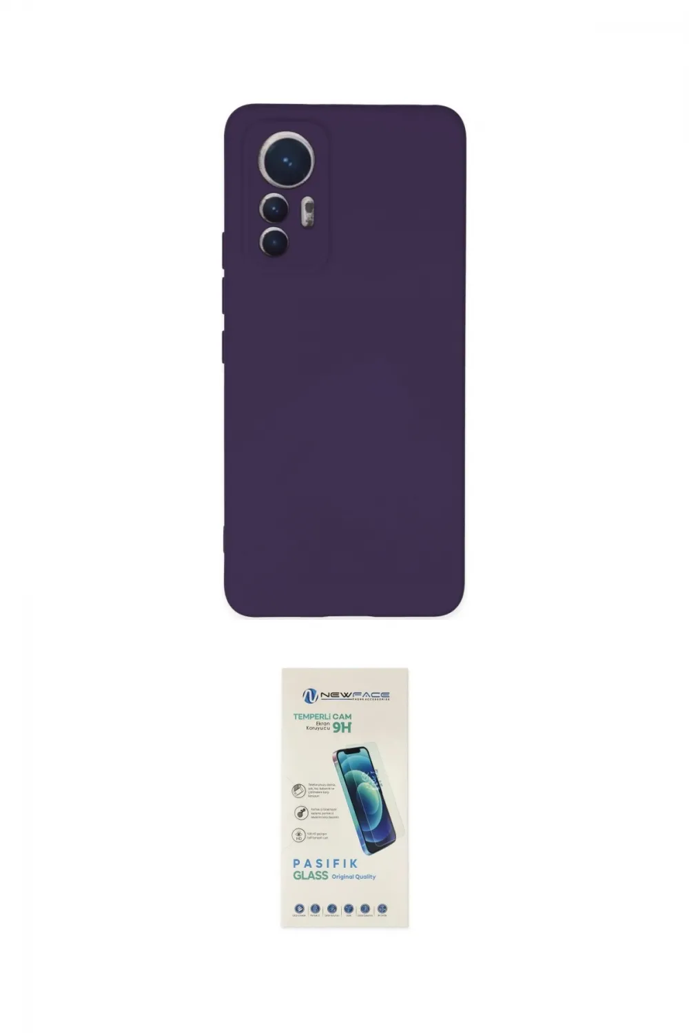 ieg™ Mi 12 Lite Kılıf Ahenk Serisi - Şeffaf Pasifik Cam Ekran Koruyucu