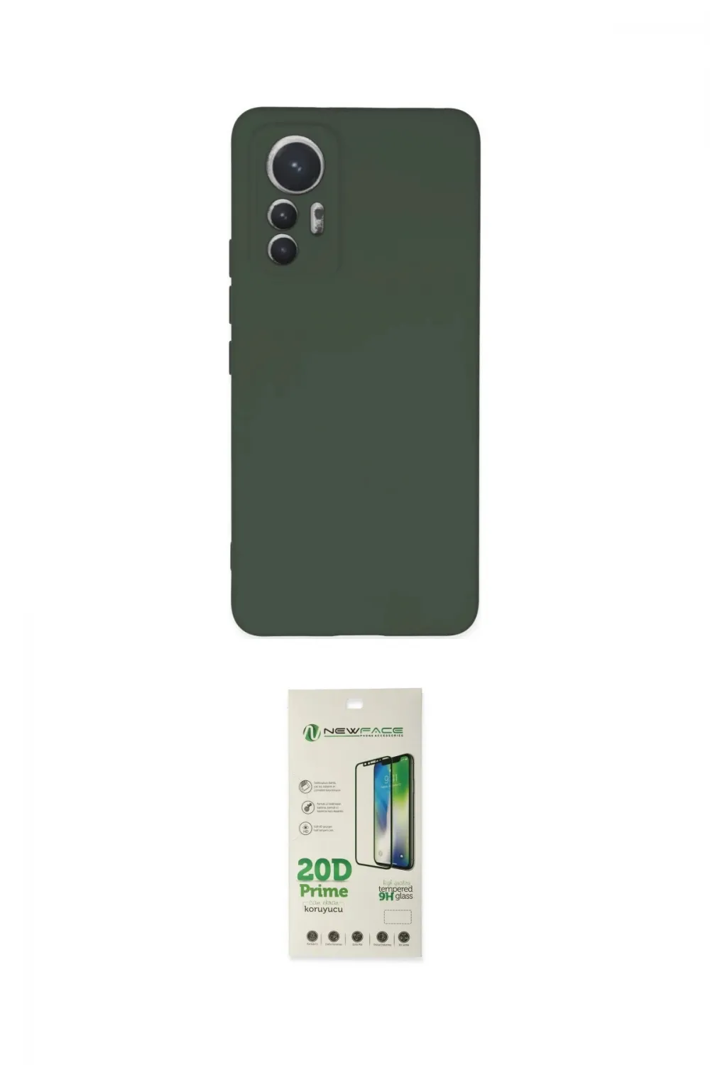 ieg™ Mi 12 Lite Kılıf Ahenk Serisi - Siyah 20D Premium Cam Ekran Koruyucu