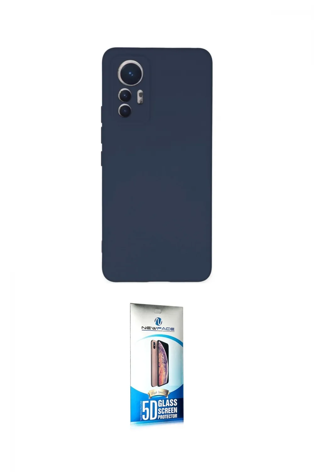 ieg™ Mi 12 Lite Kılıf Ahenk Serisi - Siyah 5D Eko Cam Ekran Koruyucu
