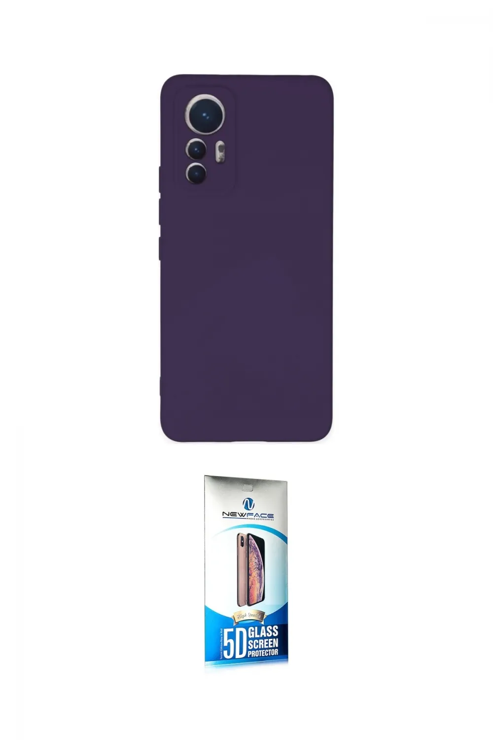 ieg™ Mi 12 Lite Kılıf Ahenk Serisi - Siyah 5D Eko Cam Ekran Koruyucu