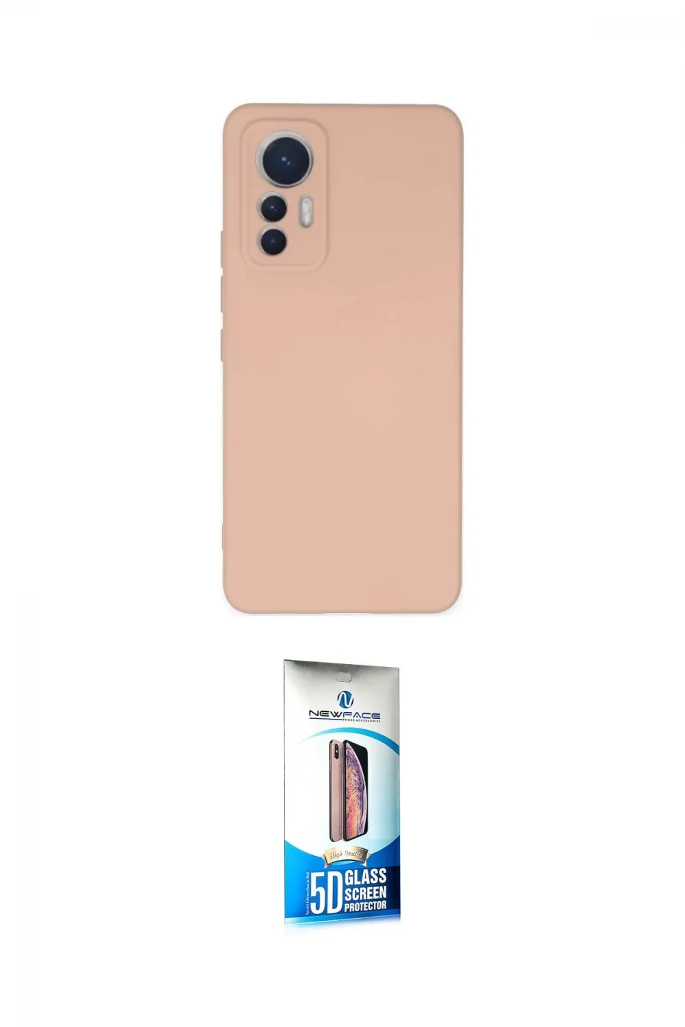 ieg™ Mi 12 Lite Kılıf Ahenk Serisi - Siyah 5D Eko Cam Ekran Koruyucu