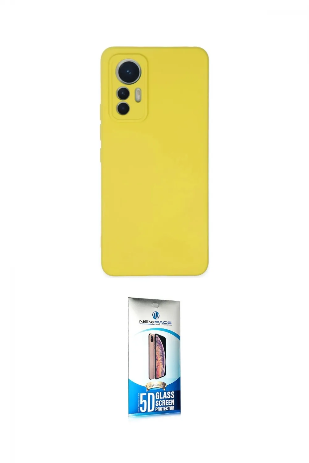 ieg™ Mi 12 Lite Kılıf Ahenk Serisi - Siyah 5D Eko Cam Ekran Koruyucu