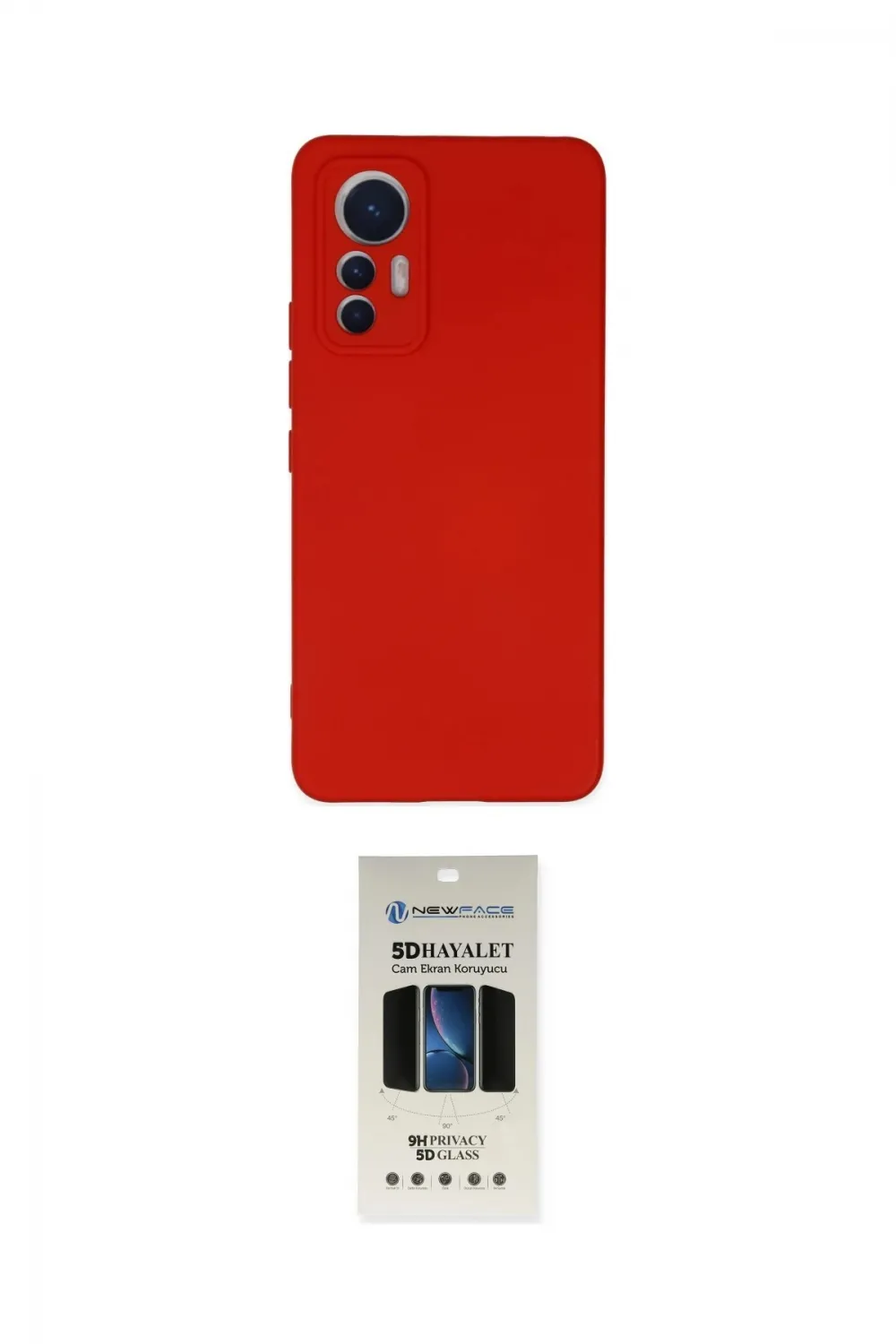 ieg™ Mi 12 Lite Kılıf Ahenk Serisi - Siyah 5D Hayalet Cam Ekran Koruyucu