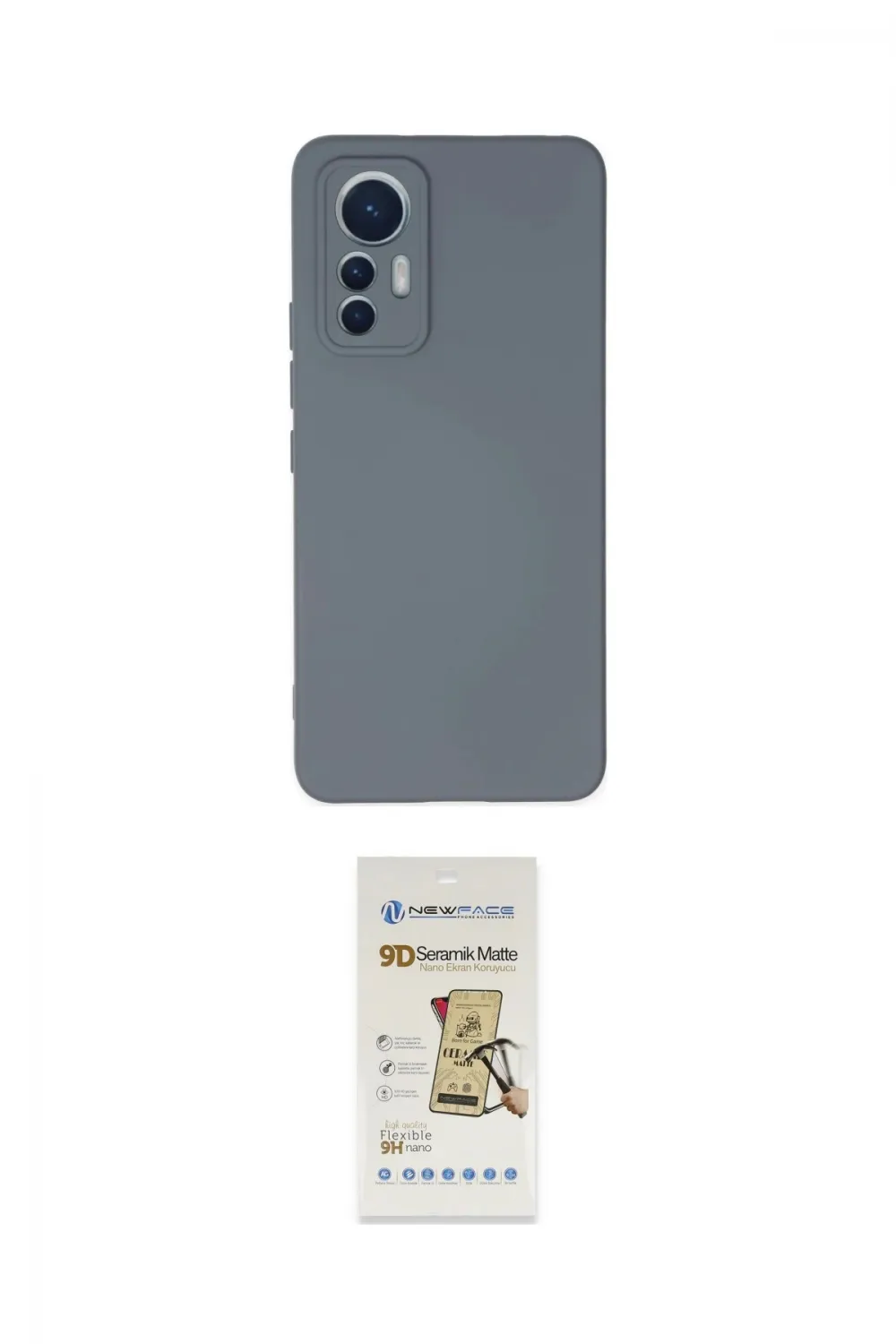 ieg™ Mi 12 Lite Kılıf Ahenk Serisi - Siyah Mat Seramik Nano Ekran Koruyucu