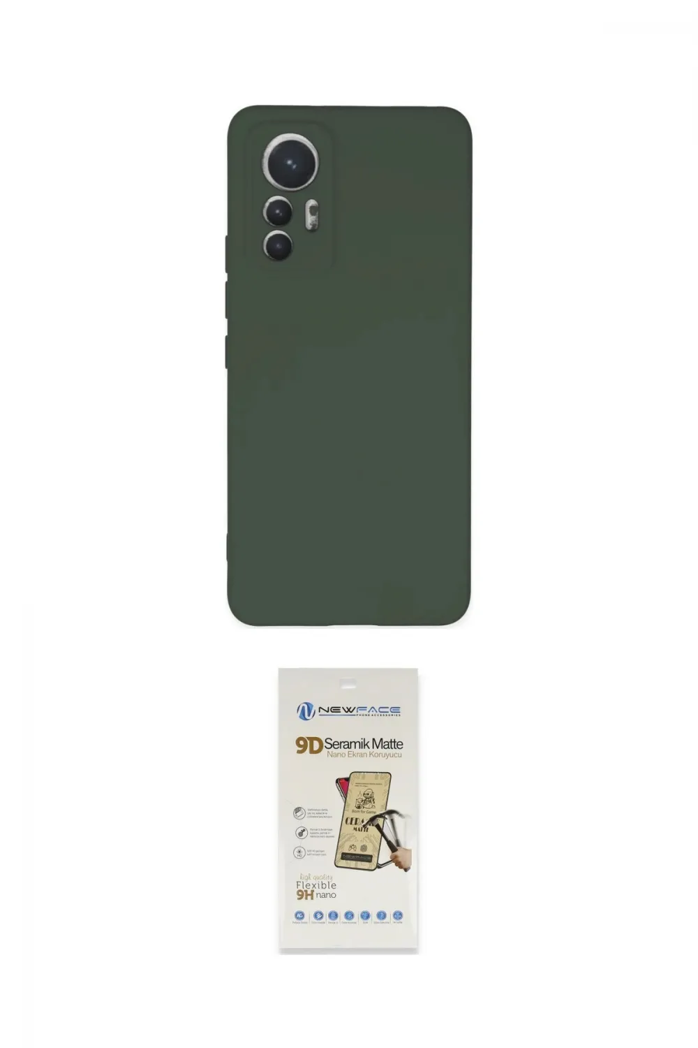 ieg™ Mi 12 Lite Kılıf Ahenk Serisi - Siyah Mat Seramik Nano Ekran Koruyucu