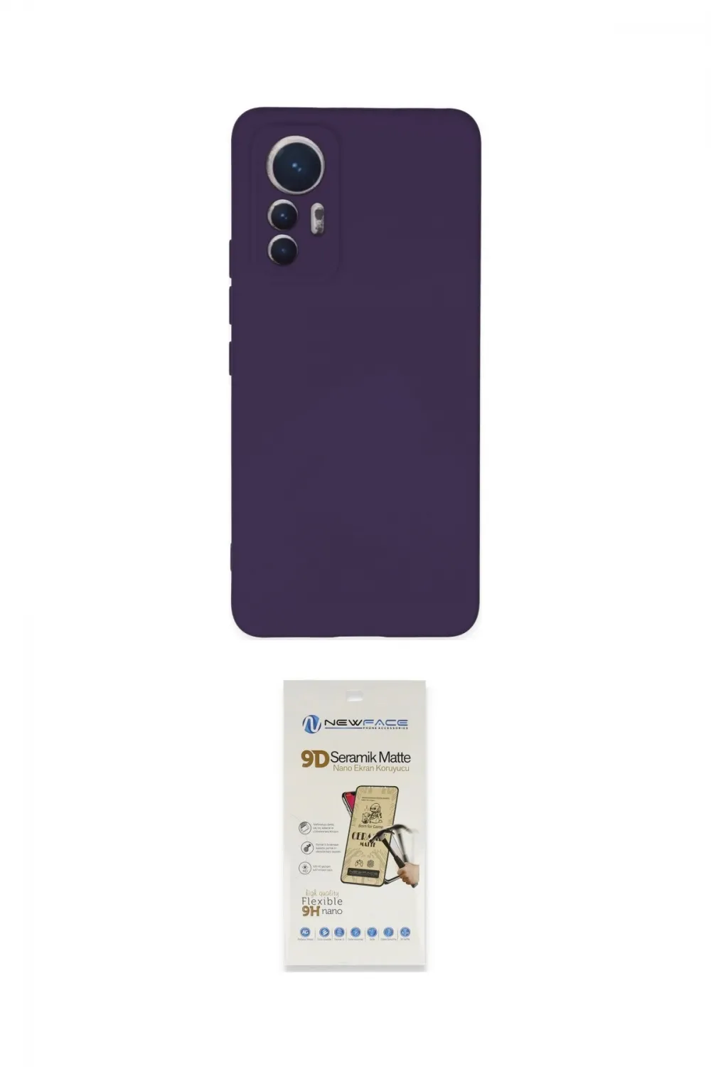 ieg™ Mi 12 Lite Kılıf Ahenk Serisi - Siyah Mat Seramik Nano Ekran Koruyucu