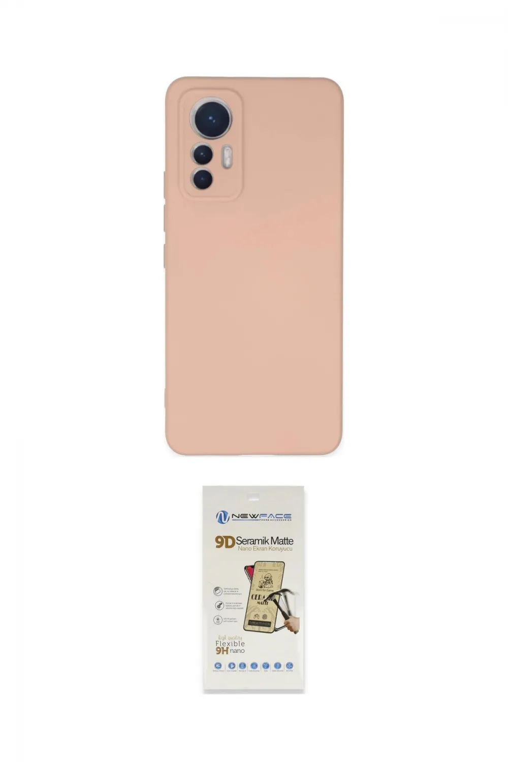 ieg™ Mi 12 Lite Kılıf Ahenk Serisi - Siyah Mat Seramik Nano Ekran Koruyucu