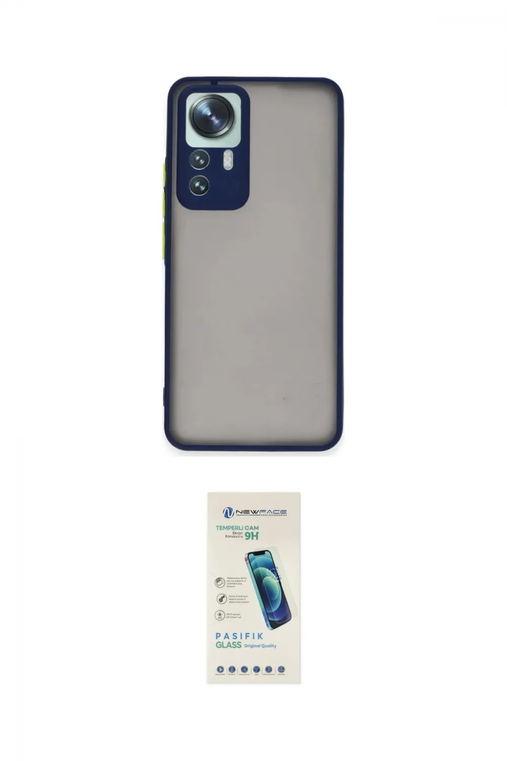 ieg™ Mi 12T Pro Kılıf Ahenk Çizgi Serisi - Şeffaf Pasifik Cam Ekran Koruyucu