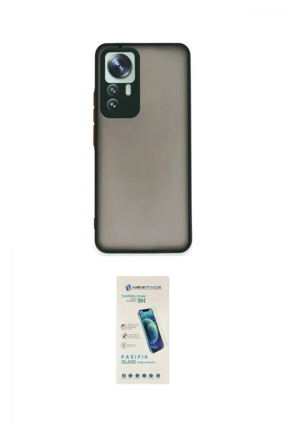 ieg™ Mi 12T Pro Kılıf Ahenk Çizgi Serisi - Şeffaf Pasifik Cam Ekran Koruyucu