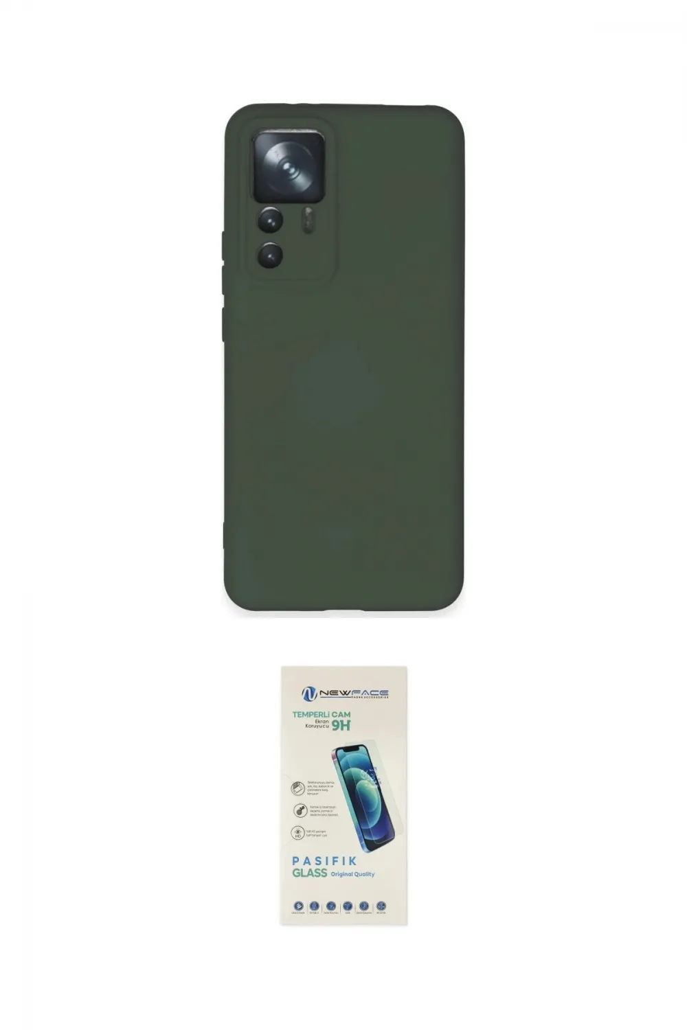 ieg™ Mi 12T Pro Kılıf Ahenk Serisi - Şeffaf Pasifik Cam Ekran Koruyucu