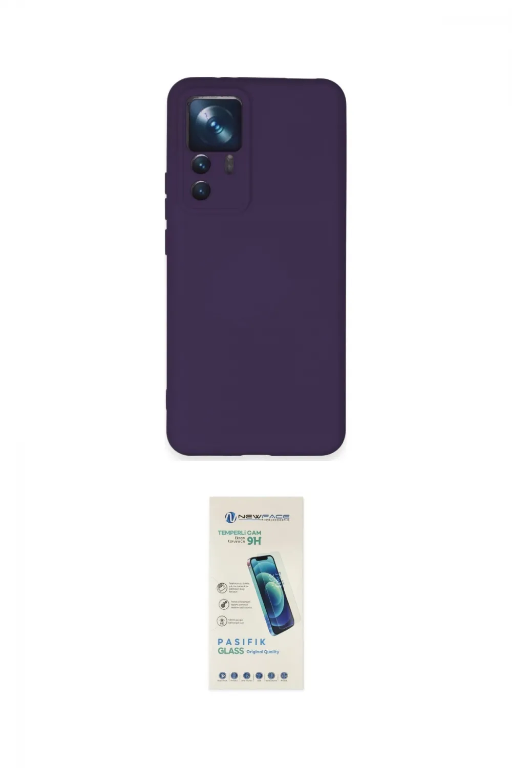 ieg™ Mi 12T Pro Kılıf Ahenk Serisi - Şeffaf Pasifik Cam Ekran Koruyucu