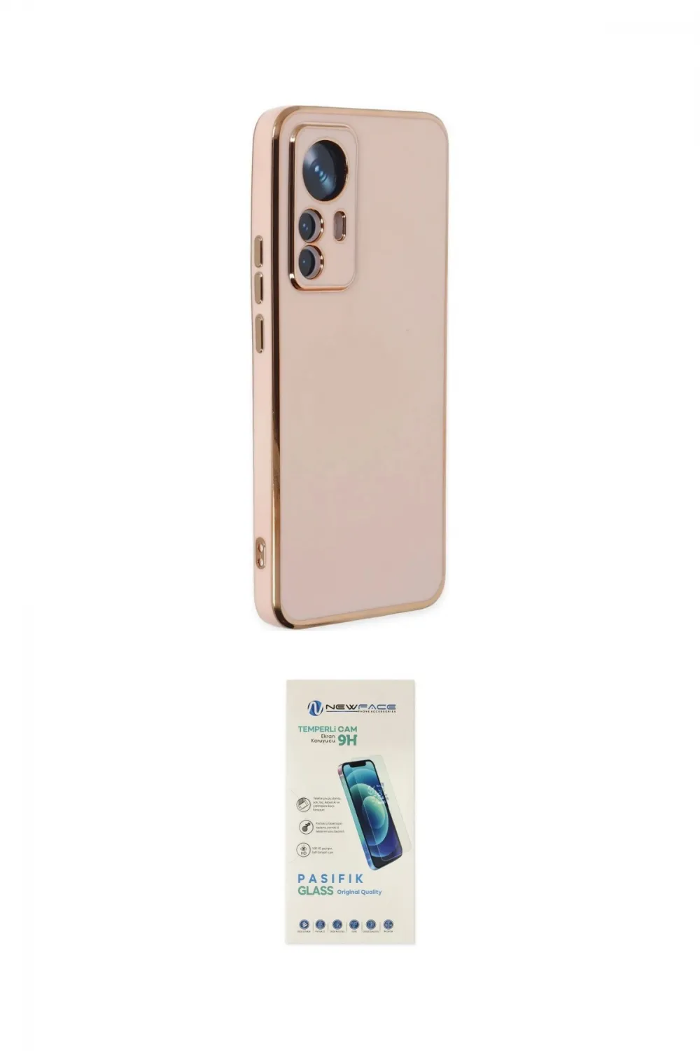 ieg™ Mi 12T Pro Kılıf Yankı Serisi - Şeffaf Pasifik Cam Ekran Koruyucu