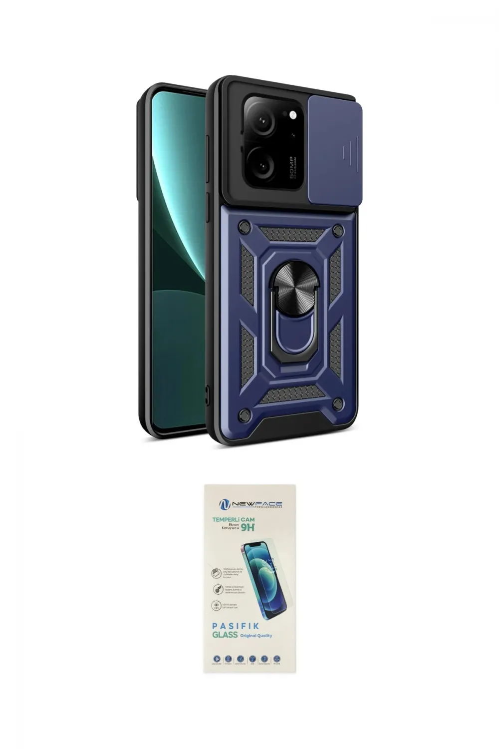 ieg™ Mi 13T Pro Kılıf Ahenk Klasik - Şeffaf Pasifik Cam Ekran Koruyucu