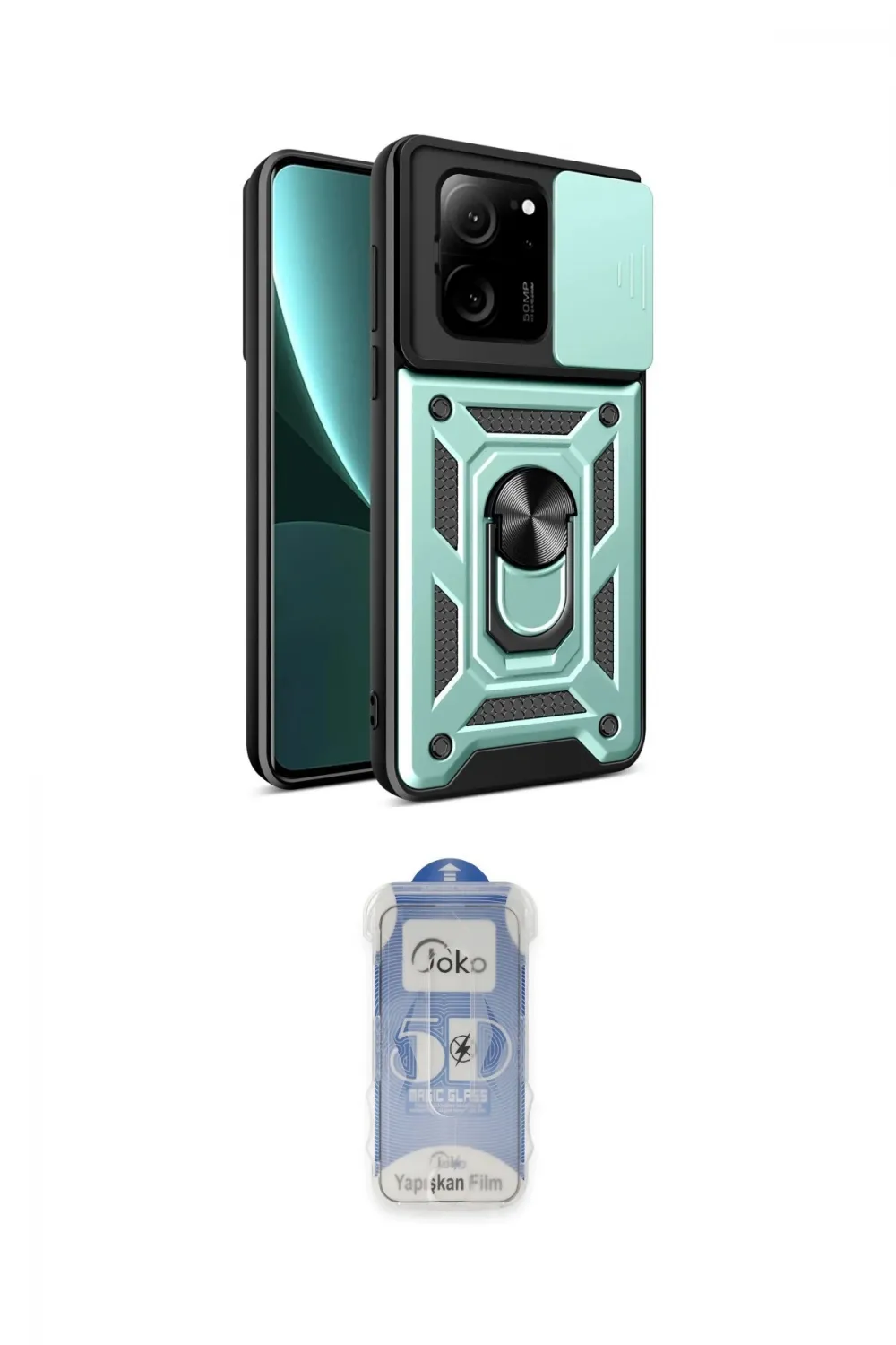 ieg™ Mi 13T Pro Kılıf Ahenk Klasik - Siyah Joko Magic 5D Cam