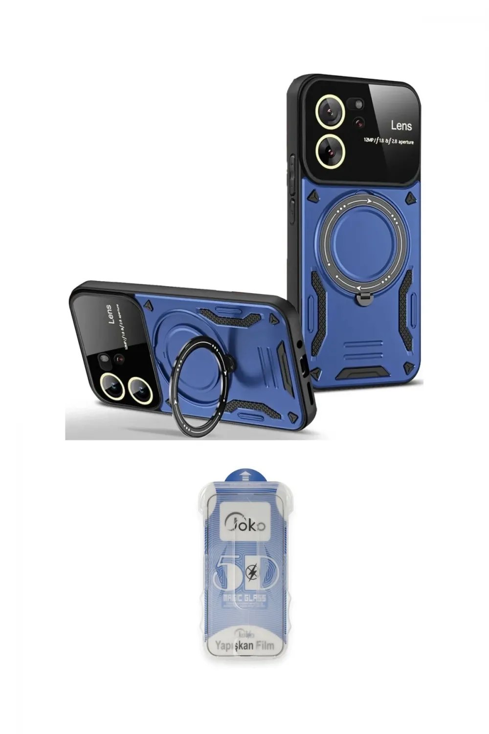 ieg™ Mi 13T Pro Kılıf Kıvılcım Modern Serisi - Siyah Joko Magic 5D Cam