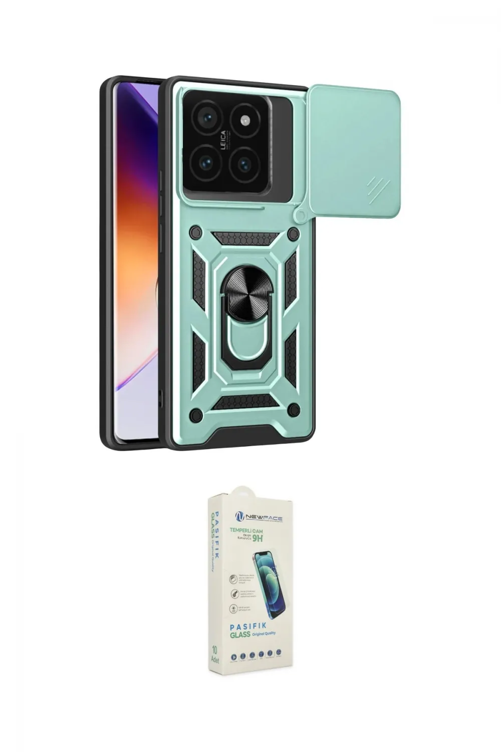 ieg™ Mi 14T Pro Kılıf Ahenk Klasik - Şeffaf Pasifik Cam Ekran Koruyucu