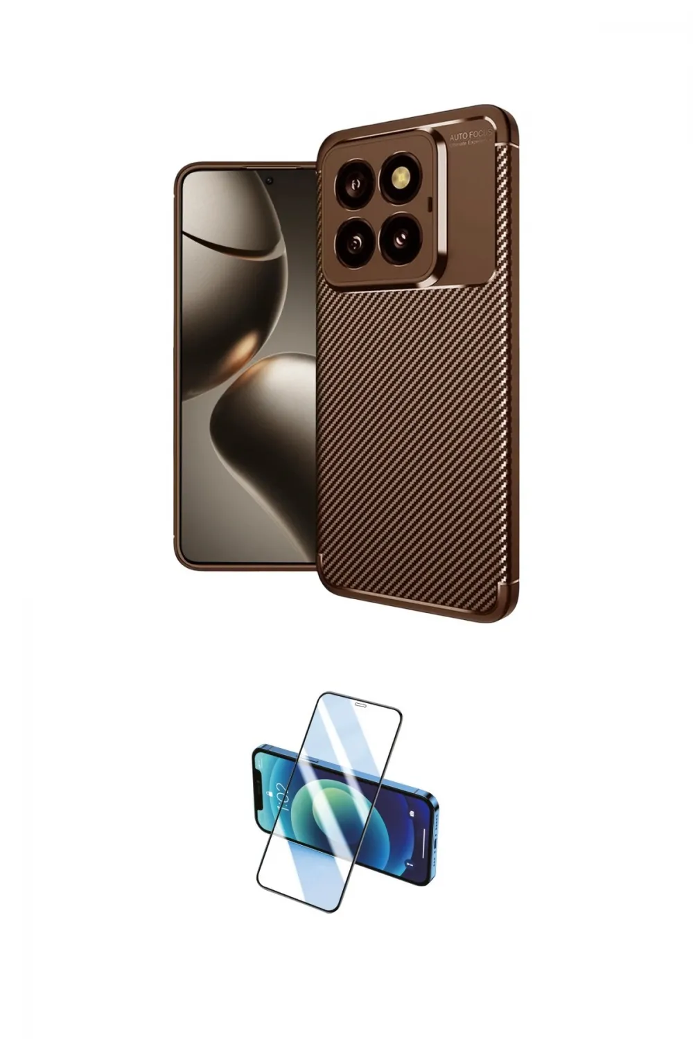 ieg™ Mi 14T Pro Kılıf Eksen Form Prime - Siyah 3D Antistatik Cam Ekran Koruyucu