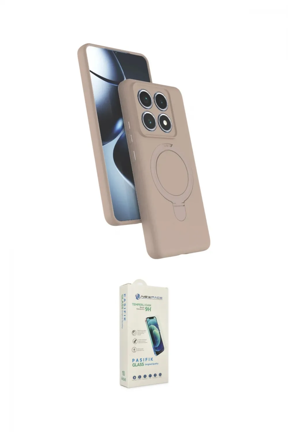 ieg™ Mi 14T Pro Kılıf İz Işık Koleksiyonu - Şeffaf Pasifik Cam Ekran Koruyucu