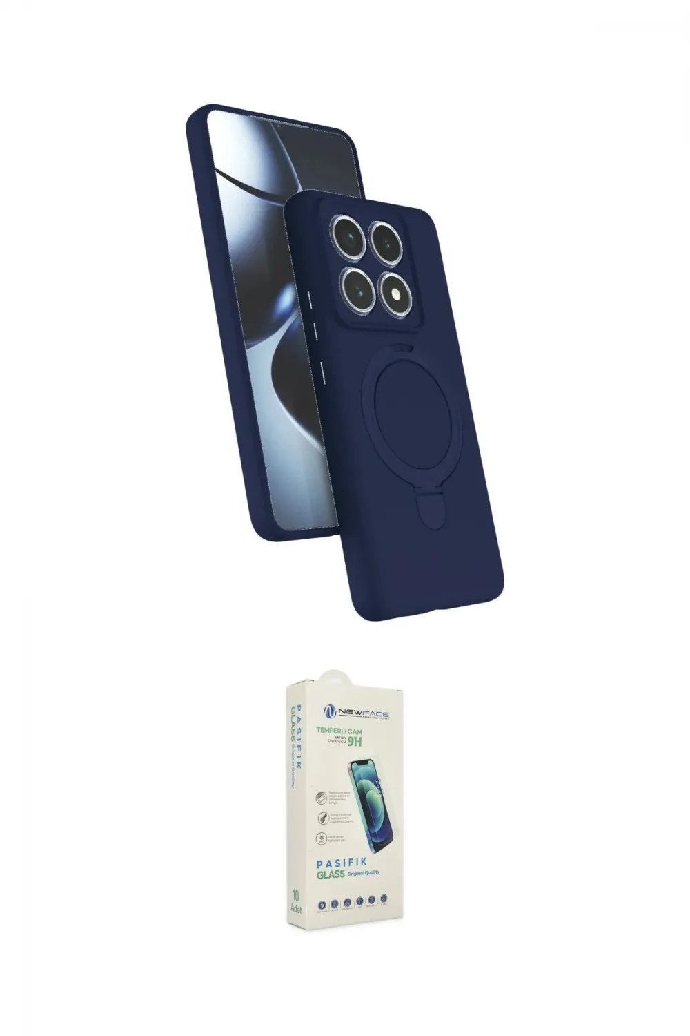 ieg™ Mi 14T Pro Kılıf İz Işık Koleksiyonu - Şeffaf Pasifik Cam Ekran Koruyucu