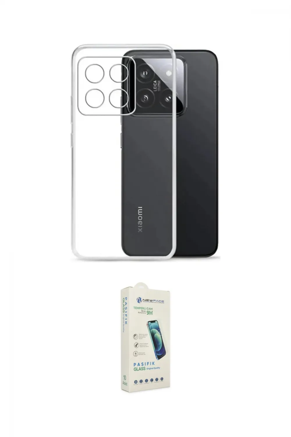 ieg™ Mi 14T Pro Kılıf Zirve Doku - Şeffaf Pasifik Cam Ekran Koruyucu