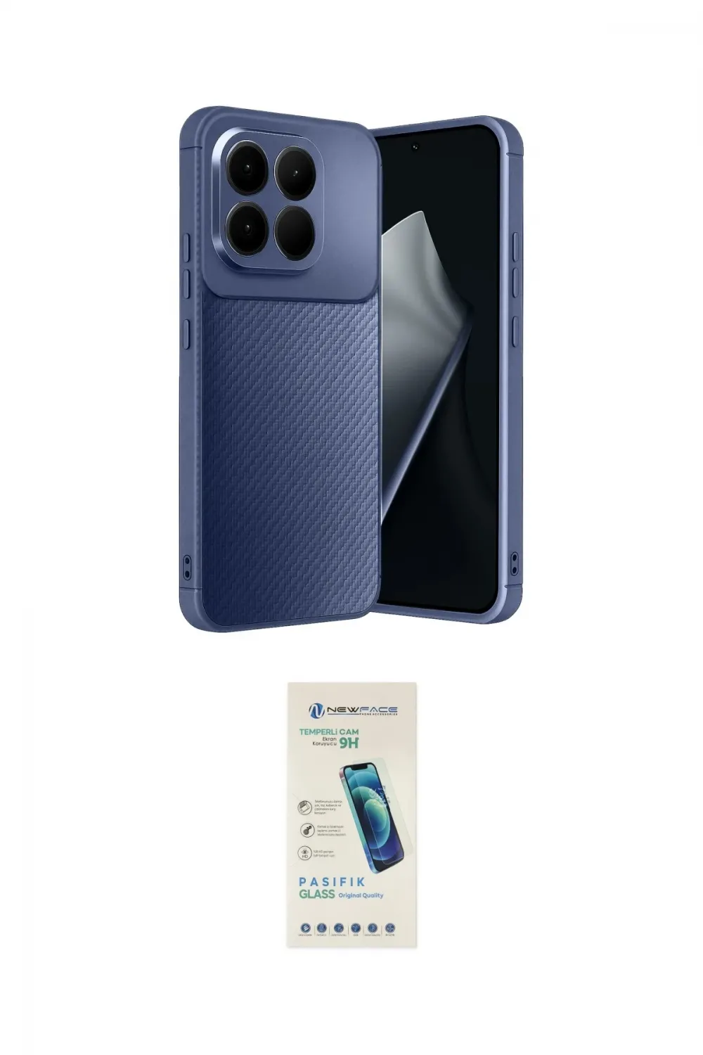 ieg™ Mi 15T Kılıf Eksen Form Prime - Şeffaf Pasifik Cam Ekran Koruyucu