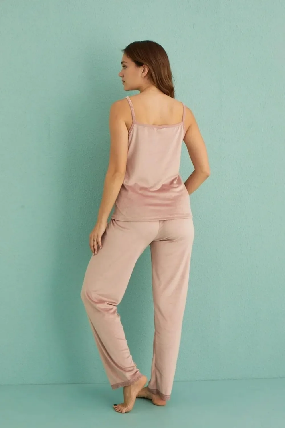 ieg™ Mihra 13402 Kadın Kadife 3Lü Pijama Takımı