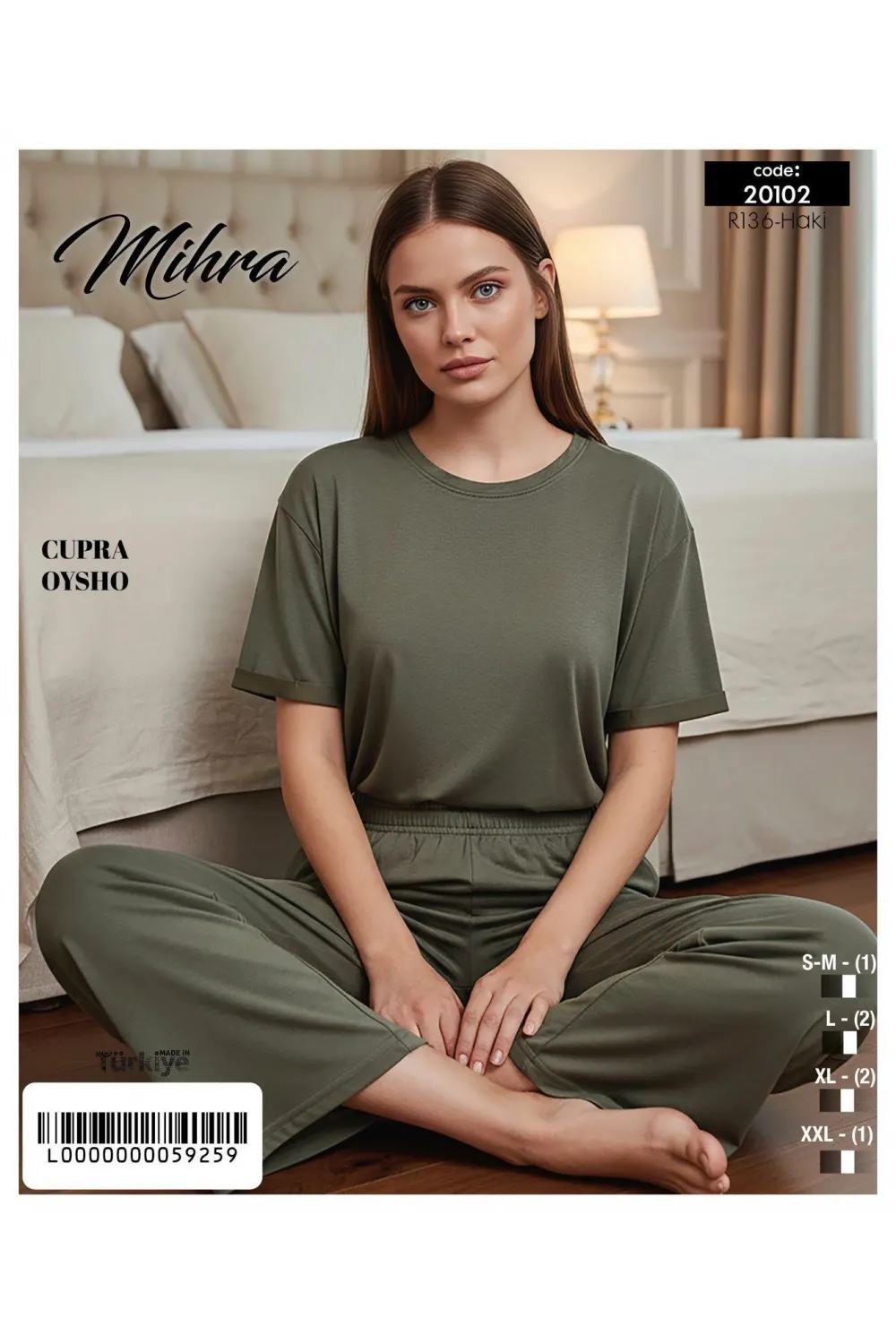 ieg™ Mihra 20102 Kadın Oysho Kısa Kol Pijama Takımı