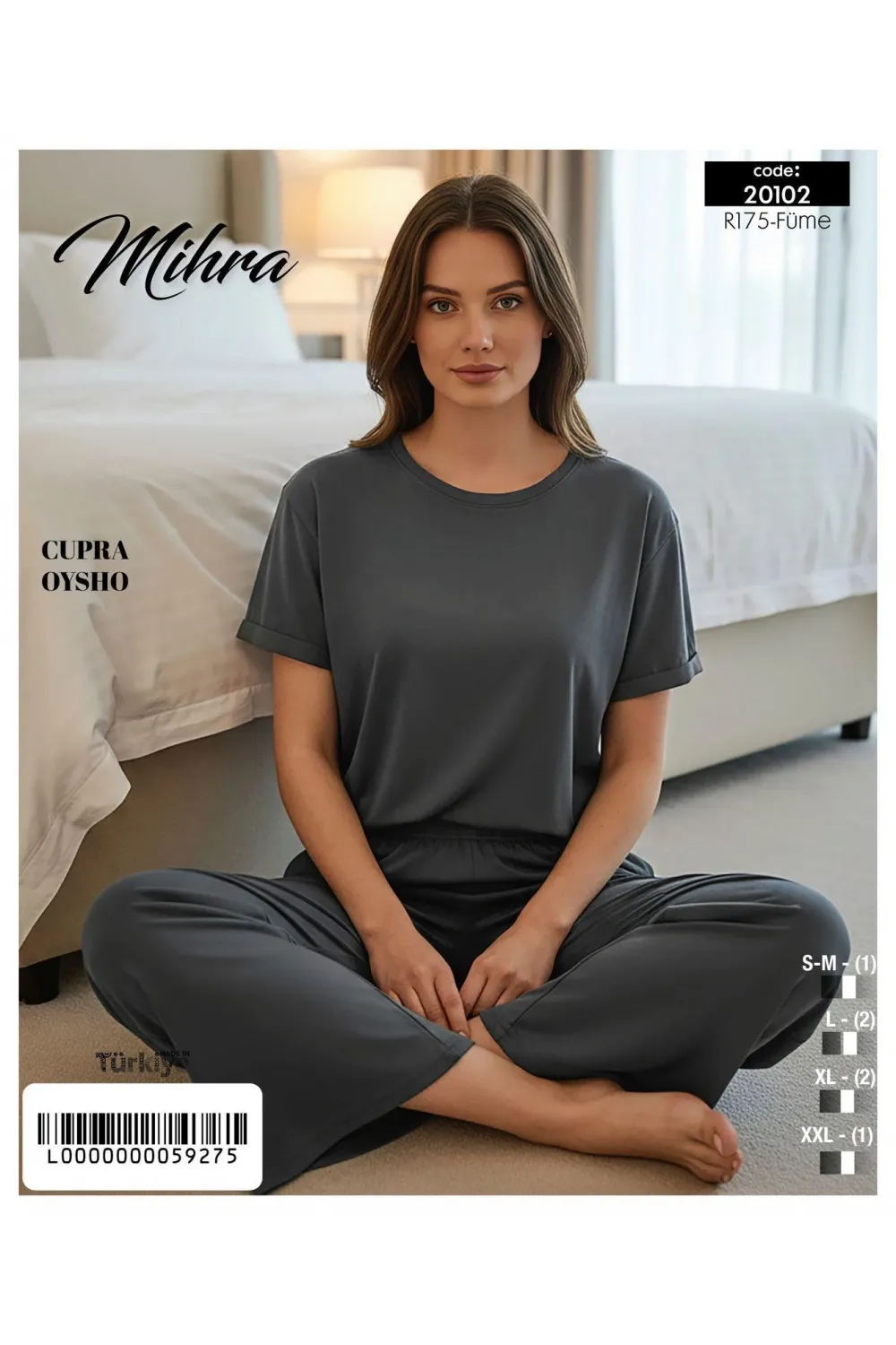 ieg™ Mihra 20102 Kadın Oysho Kısa Kol Pijama Takımı
