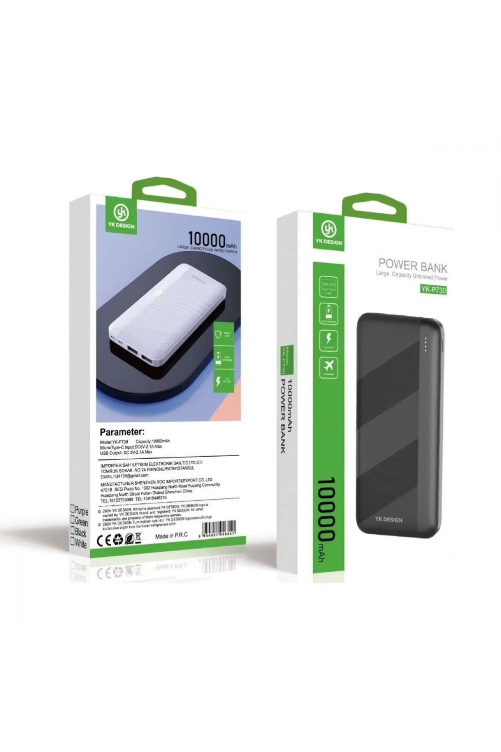 Mikro Type-C USB Hızlı Şarj Edebilen 10000 mAh Powerbank