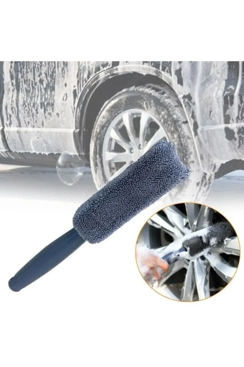 Mikrofiber Jant ve Lastik Temizleme Fırçası