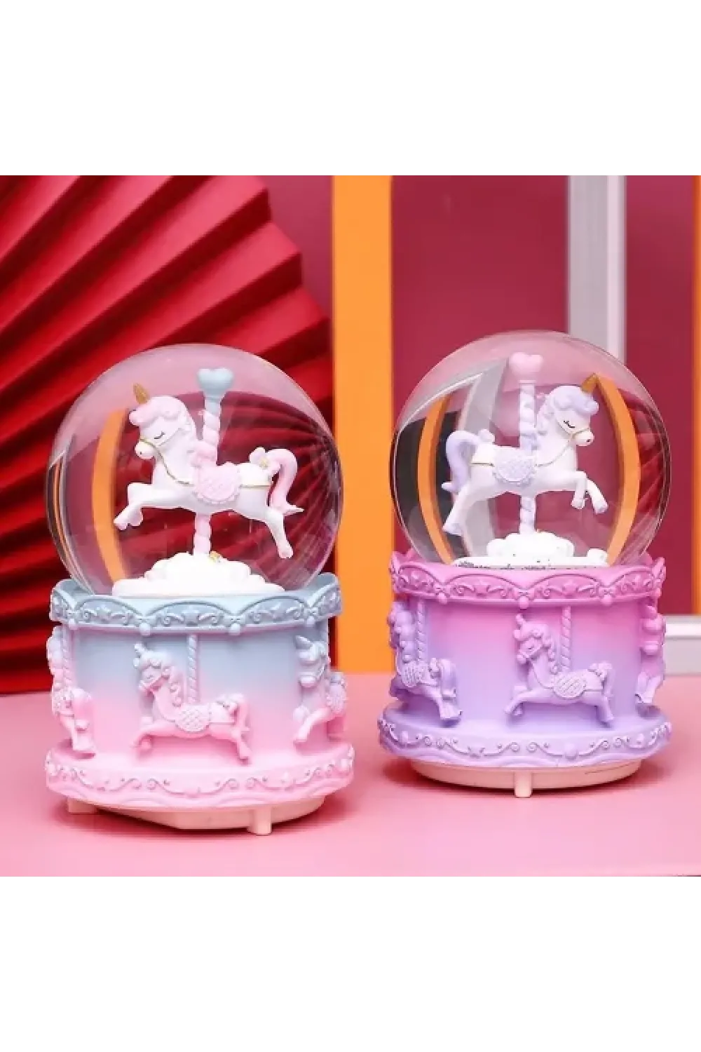 Mini Boy Işıklı Unicorn Kar Küresi